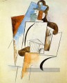 Accordeoniste Man a chapeau 1916 cubisme Pablo Picasso